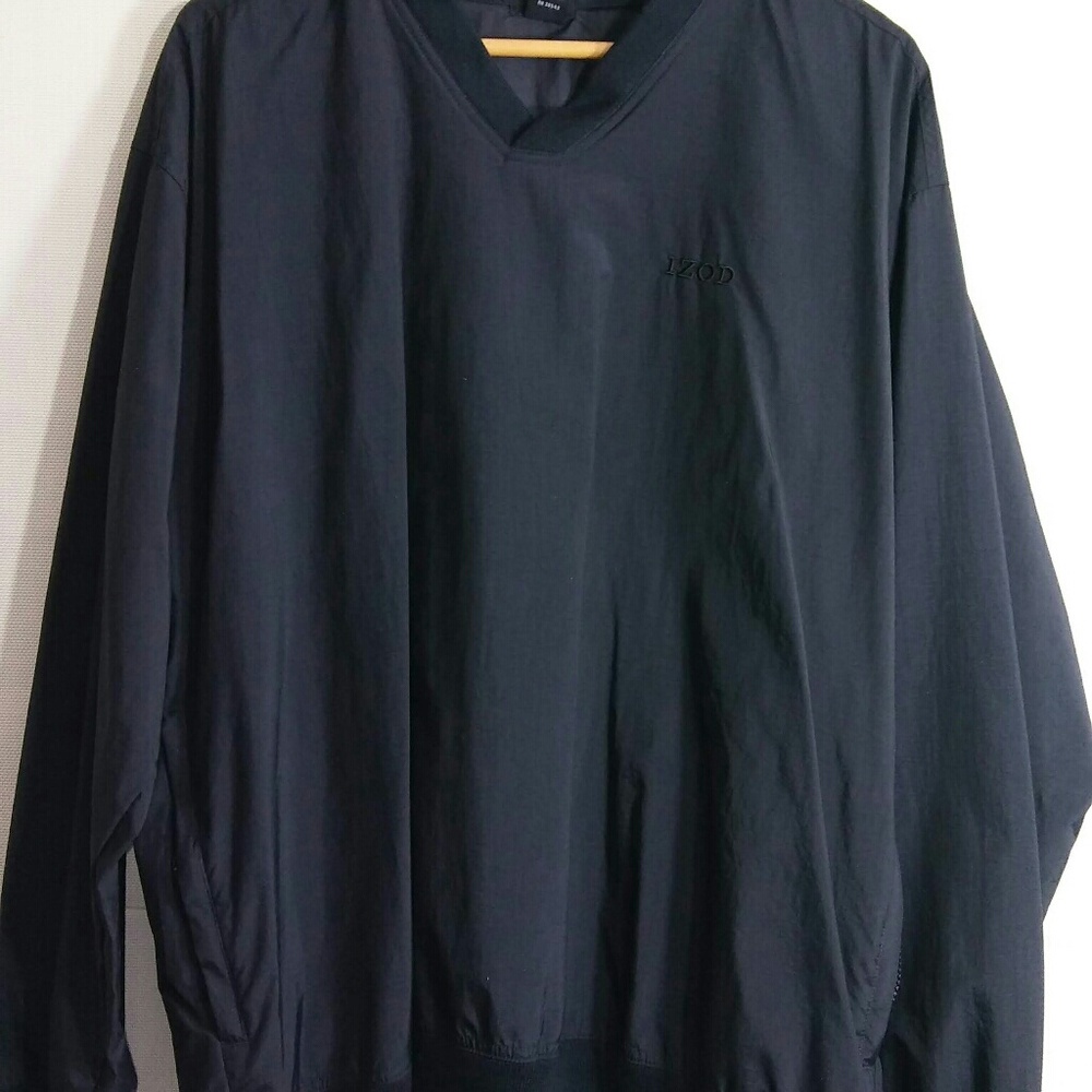 Mens Izod Golf Jacket large black Wind